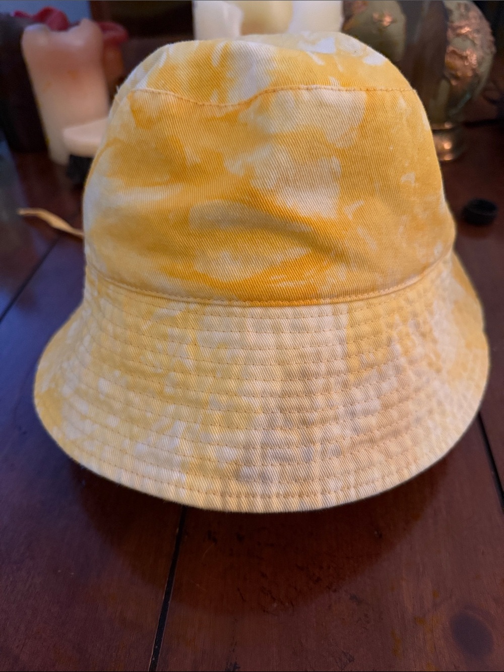 Kids Yellow Tie-Dye Bucket Hat